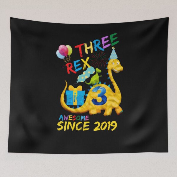 Item preview, Three Rex Awesome Since 2019 Funny Birthday Boys designed and sold by anas667.