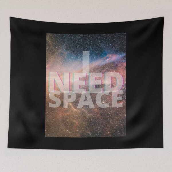Item preview, I Need Space - Pink, Blue Galaxy 2 designed and sold by Quirkdom.
