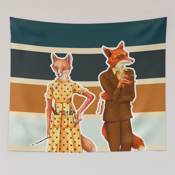 Item preview, Fantastic Mr. fox and Mrs. Fox Funny designed and sold by VINU-DESIGNS.