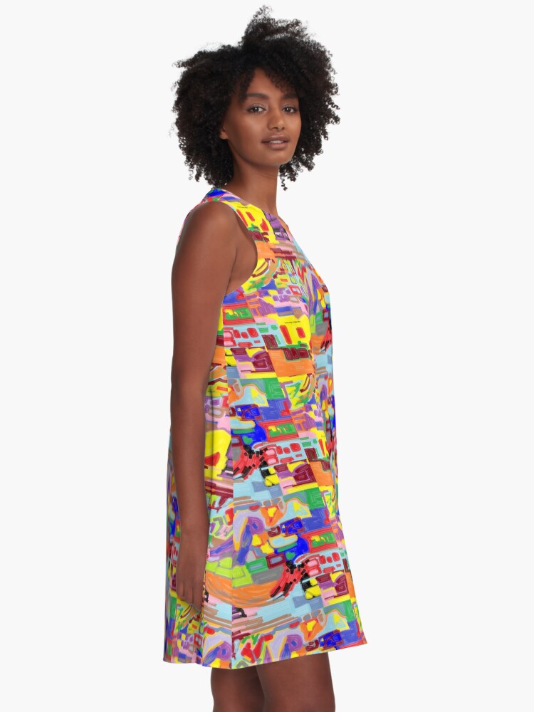 Alternate view of Art of my Cubism A-Line Dress