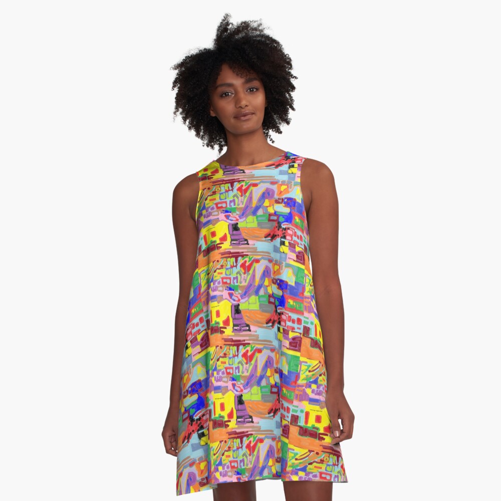 Art of my Cubism A-Line Dress