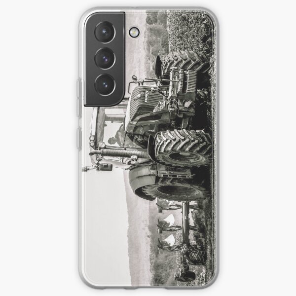Tracteur Fendt, labourant dans les collines de Surrey, Royaume-Uni Coque souple Samsung Galaxy