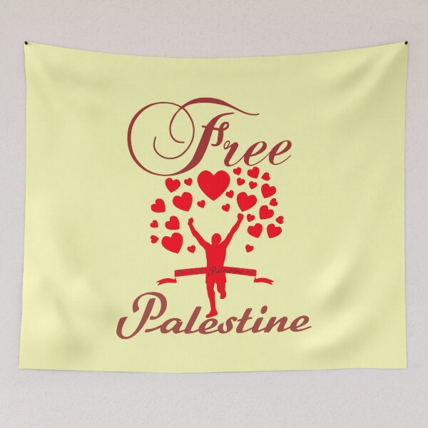 Item preview, Free Palestine with hearts designed and sold by vibeno1.