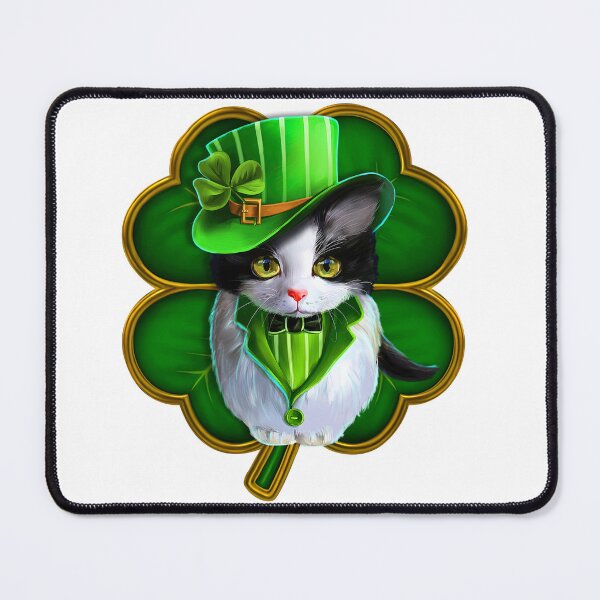 Item preview, Happy Saint Patrick's Day Shamrock Cat designed and sold by Meggie179.
