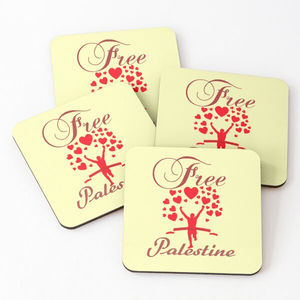 Item preview, Free Palestine with hearts designed and sold by vibeno1.