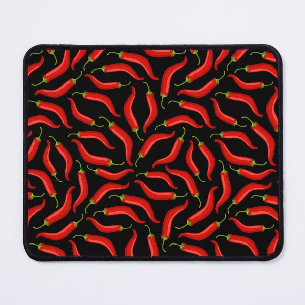Item preview, Hot red chili pepper pattern with black background designed and sold by Natbasil.