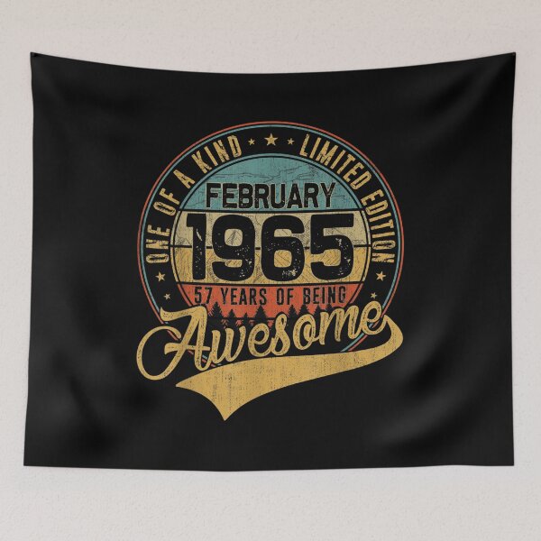 Item preview, 57th Birthday Gift Retro February 1965 57 Yrs Old 57th Bday  designed and sold by laurenm233.