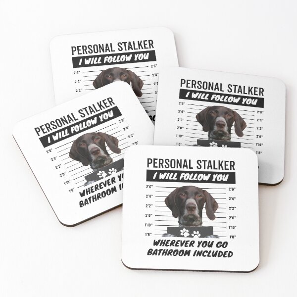 Item preview, Personal Stalker Dog – Liver White Ticked German Shorthaired Pointer designed and sold by More Cute Dogs.