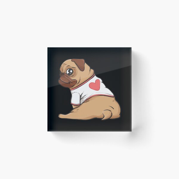 Item preview, Sweetie Fawn Pug Heart Dog Lover Mom Dad Valentines Day designed and sold by 2blackcherries.
