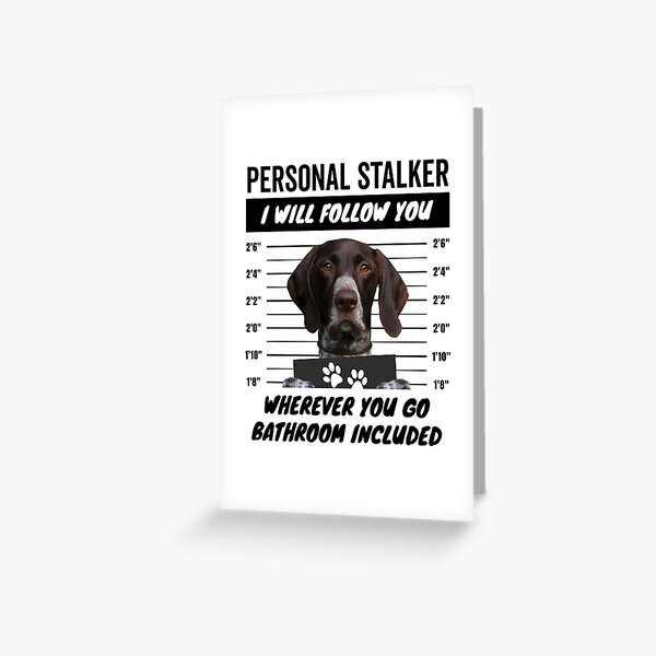 Item preview, Personal Stalker Dog – Liver White Ticked German Shorthaired Pointer designed and sold by More Cute Dogs.