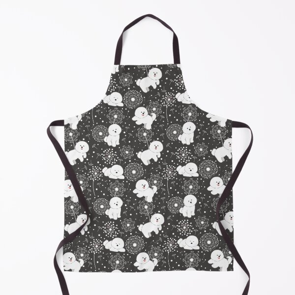 Item preview, Bichon Frise Dandelion Blowball Flowers - Gray Bakground designed and sold by Lulupainting.