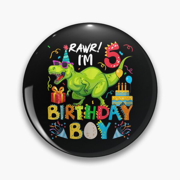 Item preview, Rawr I'm 5th Birthday Boy Dinosaur T Rex 5 Years Old  designed and sold by laurenm233.