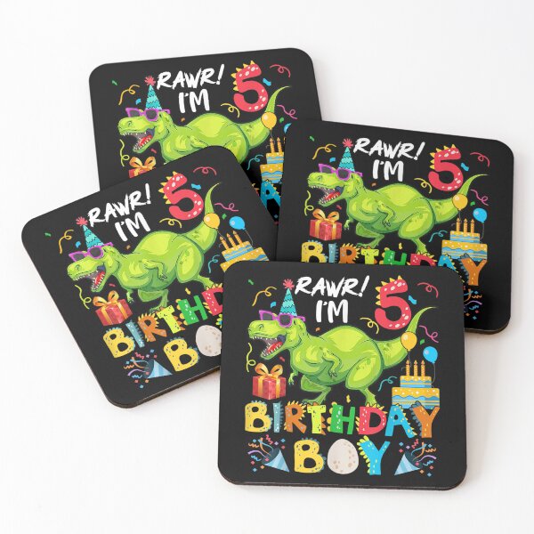 Item preview, Rawr I'm 5th Birthday Boy Dinosaur T Rex 5 Years Old  designed and sold by laurenm233.