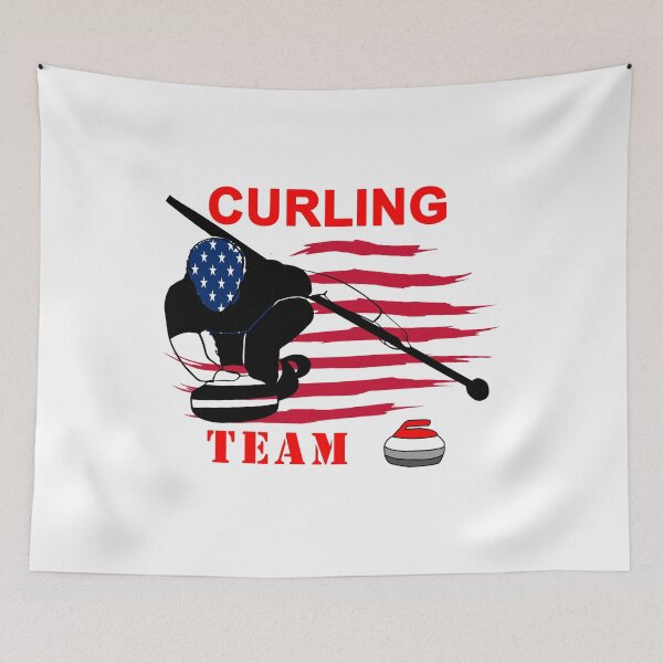 Item preview, USA Curling: Funny design for curling lovers designed and sold by fajali master.