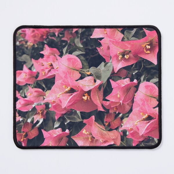 Item preview, Coral Bougainvillea flowers with green leaves designed and sold by NicoletaDesigns.
