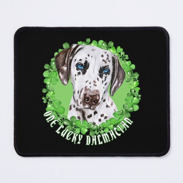 Artikelvorschau, Ein glücklicher dalmatinischer lustiger St Patrick Hund entworfen und verkauft von Cuddlythopia.