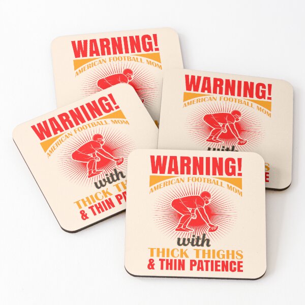 Item preview, WARNING! American Football Mom with Thick Thighs and Tiny Patience designed and sold by Froyd Wess.