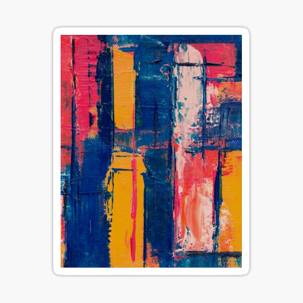 "Random colourful cool Art and Painting design " Sticker by mejdalmasri