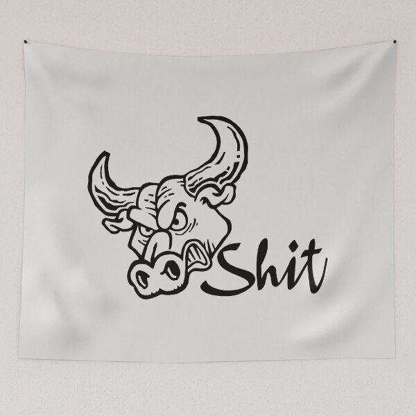 Item preview, Bullshit - Funny bull head  designed and sold by pixxart.