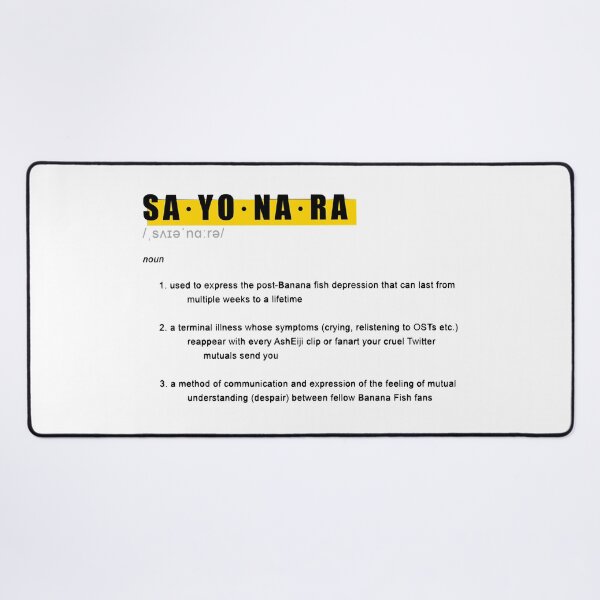 Item preview, Banana Fish SAYONARA Definition Design Classic . designed and sold by bridgesrice82.