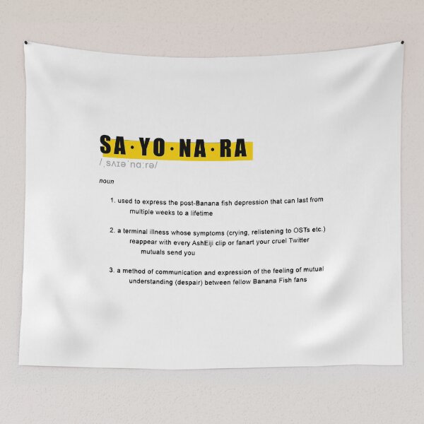 Item preview, Banana Fish SAYONARA Definition Design Classic . designed and sold by bridgesrice82.