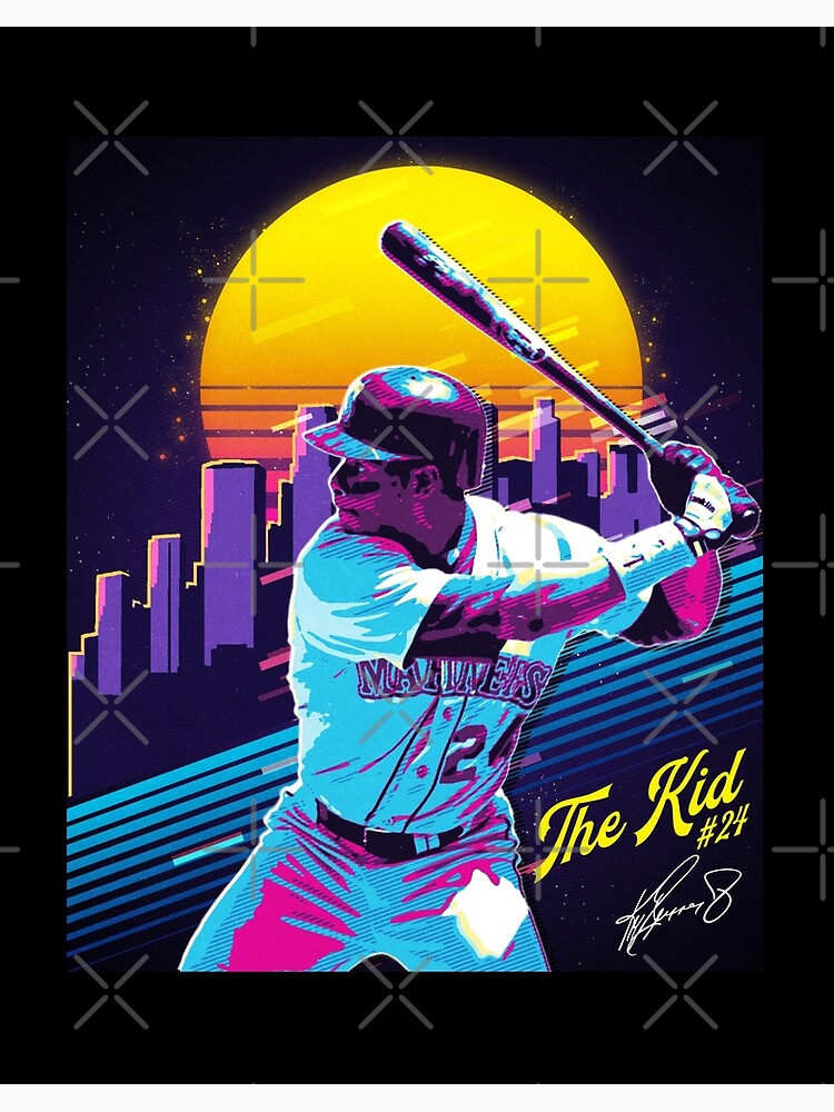 Vintage Ken Griffey Jr The Kid Baseball Retro 80s 90s Rap Style | Art Print