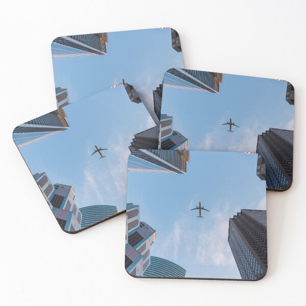 Item preview, Quilted Patterns, A City, A Plane Flying Over Skyscrapers designed and sold by Ildar012.
