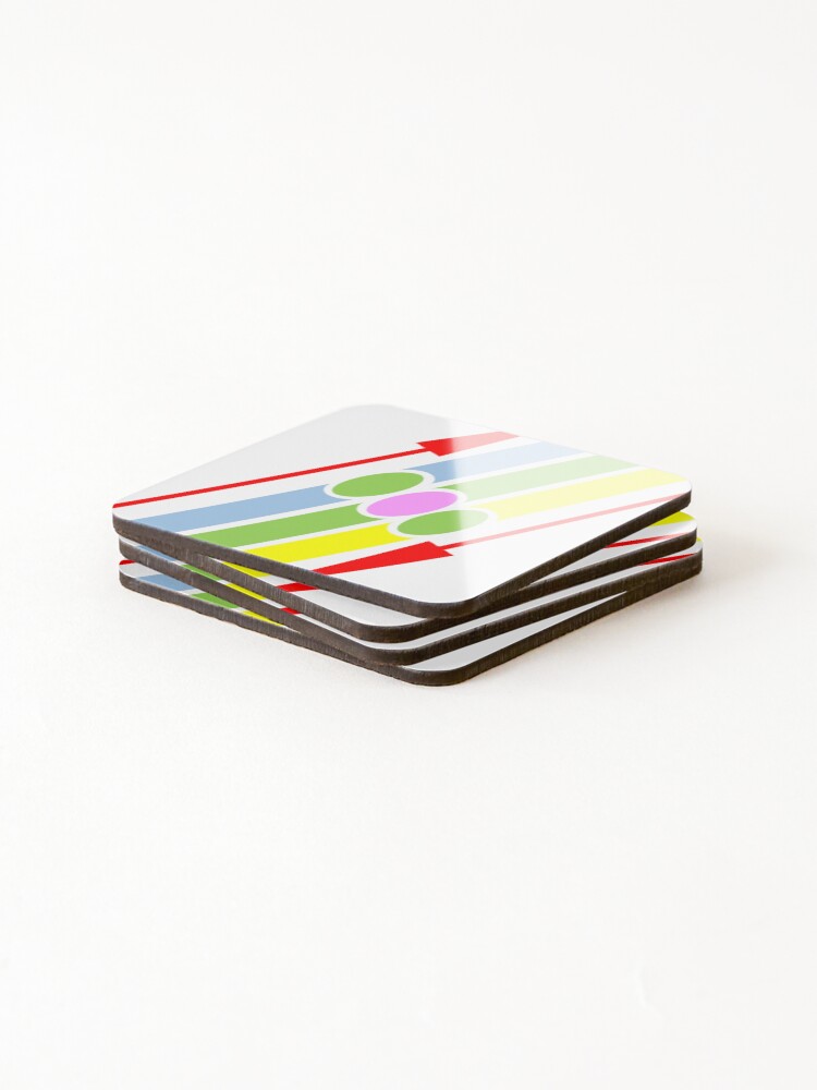 Thumbnail 4 of 5, Coasters (Set of 4), Simple Pattern designed and sold by ProgoGrafis.