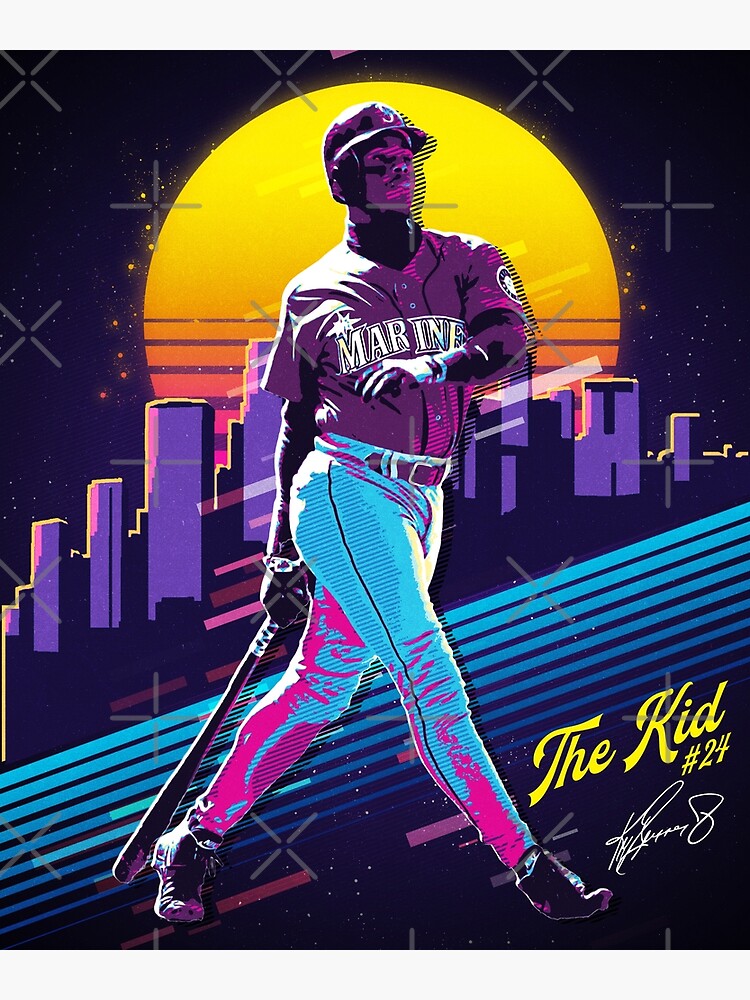 Vintage Ken Griffey Jr The Kid Baseball Retro 80s 90s Rap Style | Art Print
