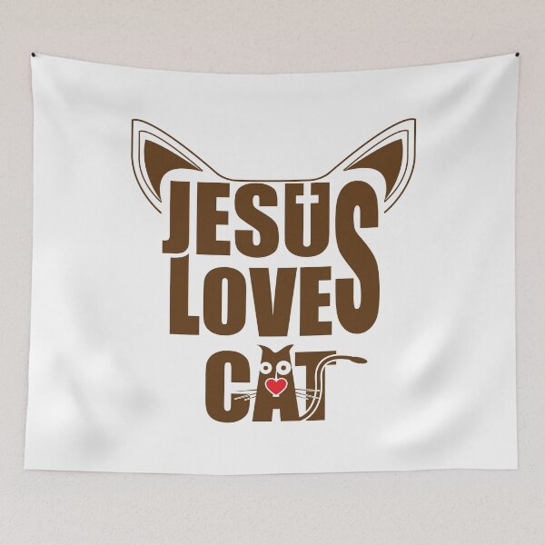 Item preview, Jesus loves cat designed and sold by Designexpert420.