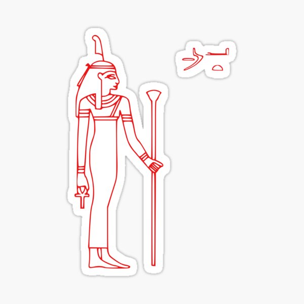 Vista previa del artículo con la obra «dibujo de la diosa Isis», diseñado y vendido por JAG2B.
