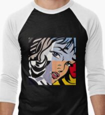 Camiseta ¾ bicolor para hombre La chica de Lichtenstein