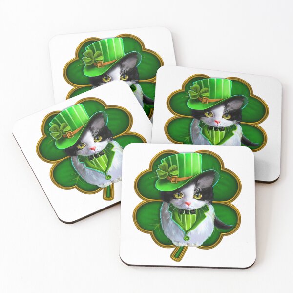 Item preview, Happy Saint Patrick's Day Shamrock Cat designed and sold by Meggie179.