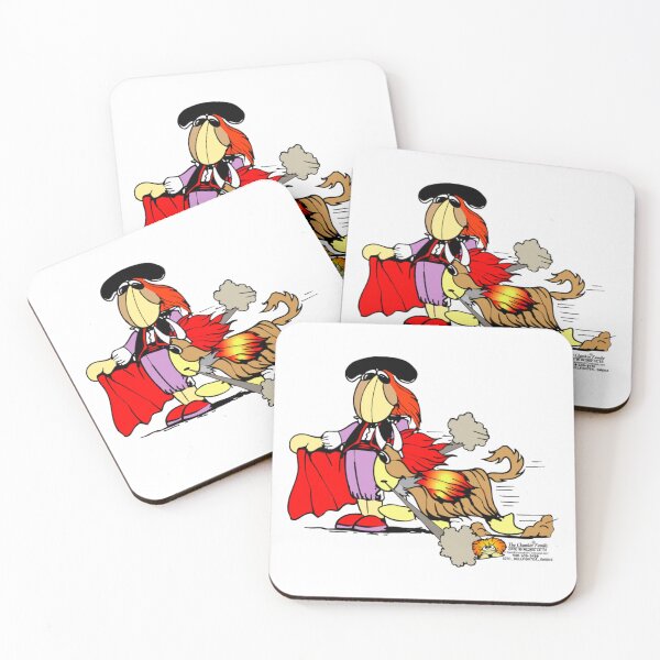 Item preview, Matador Nestor playing with Budget-a-taur Bull - Clamkin Family Cartoon designed and sold by Bruce Ingrassia.