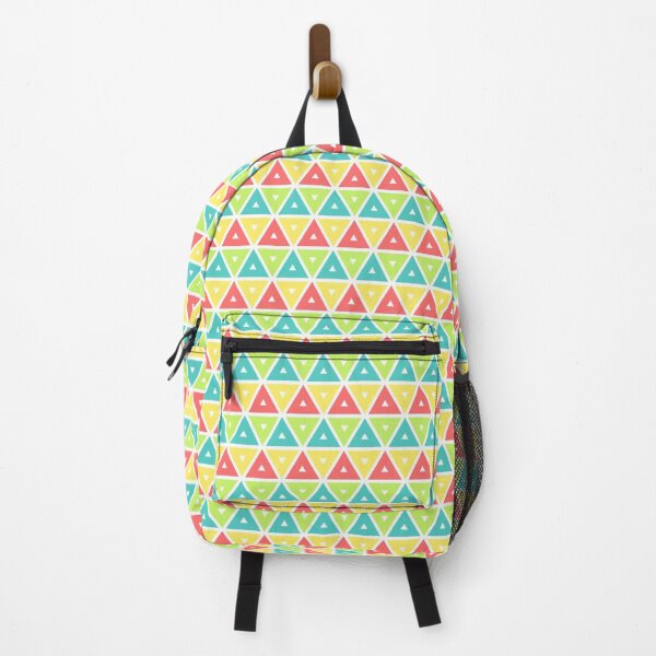 Item preview, Modern Pyramids Triangles Yellow Blue Pink Red Green Pattern Print Mid Mod Deco designed and sold by Shayna Westfall.