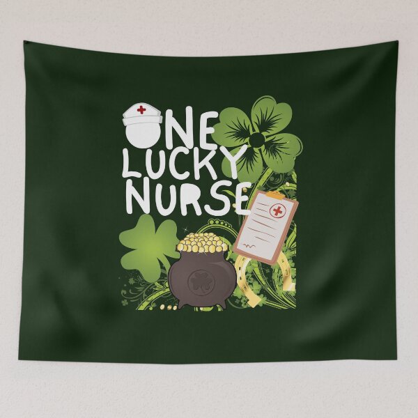 Item preview, One Lucky Nurse, One Lucky ER Nurse, St Patrick's Day Nurse designed and sold by Coralgb.