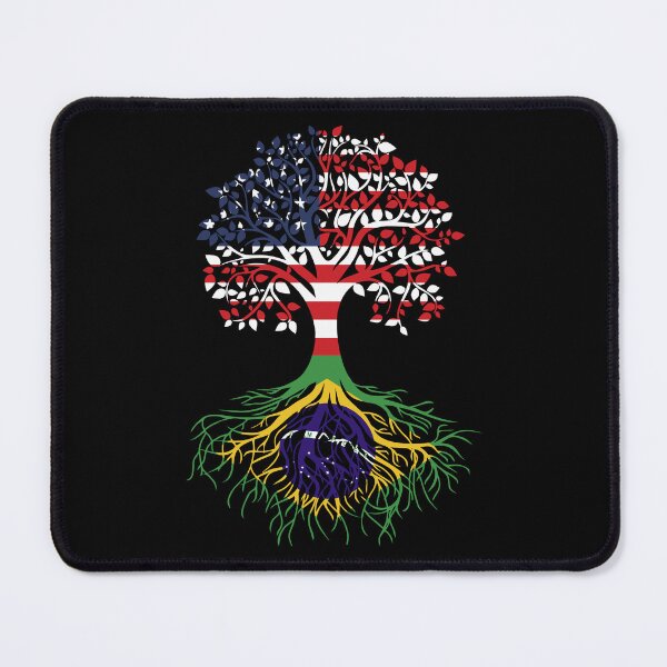 Item preview, Brazilian Roots American Grown Tree Flag designed and sold by denissebla.