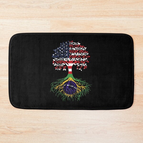 Item preview, Brazilian Roots American Grown Tree Flag designed and sold by denissebla.