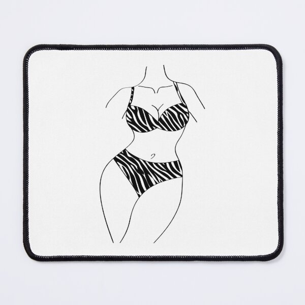 Item preview, Zebra bikini girl - Proud curvy woman designed and sold by pixxart.