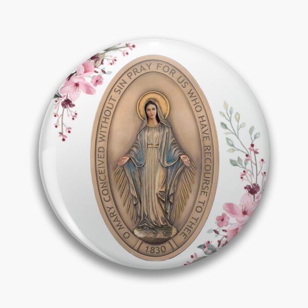 Item preview, Miraculous medal Virgin Mary The Blessed Virgin Mary designed and sold by AMDG Line.