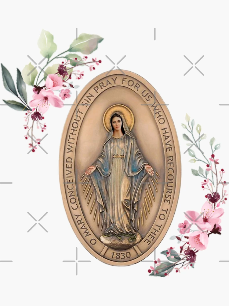 I painted a rose framed Miraculous Medal! [FREE FRIDAY] : r