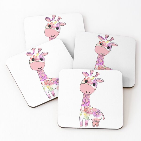 Item preview, cute little giraffe (abstract floral edition) designed and sold by ShipsinParadise.