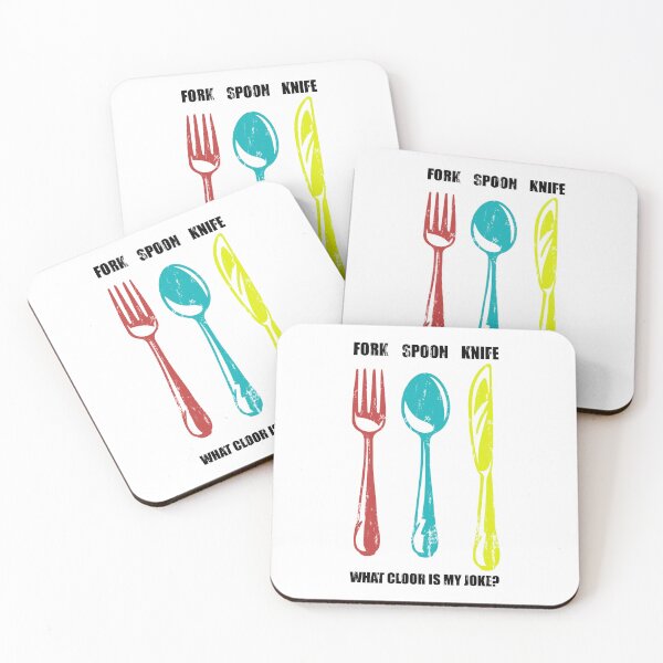 Item preview, Fork Spoon Knife What Color Is My Joke designed and sold by DN Shop ★★★★★.