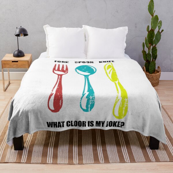 Item preview, Fork Spoon Knife What Color Is My Joke designed and sold by DN Shop ★★★★★.