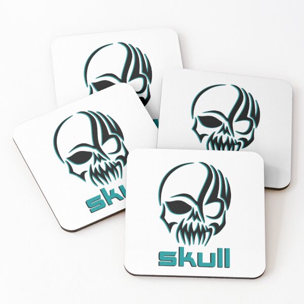 Item preview, Tribal blue and black skull w designed and sold by AmonRa16.