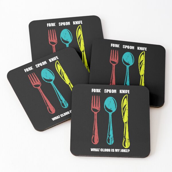 Item preview, Fork Spoon Knife What Color Is My Joke designed and sold by DN Shop ★★★★★.