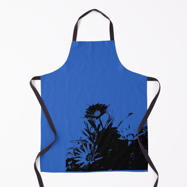 Item preview, 3 Gazanias Black and White Silhouette on blue designed and sold by DianeBP.