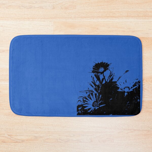 Item preview, 3 Gazanias Black and White Silhouette on blue designed and sold by DianeBP.