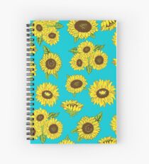 Cuaderno de espiral Patrón de girasol Grunge