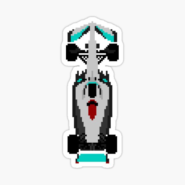 Voiture Mercedes Formule 1 2022 - Pixel art Sticker